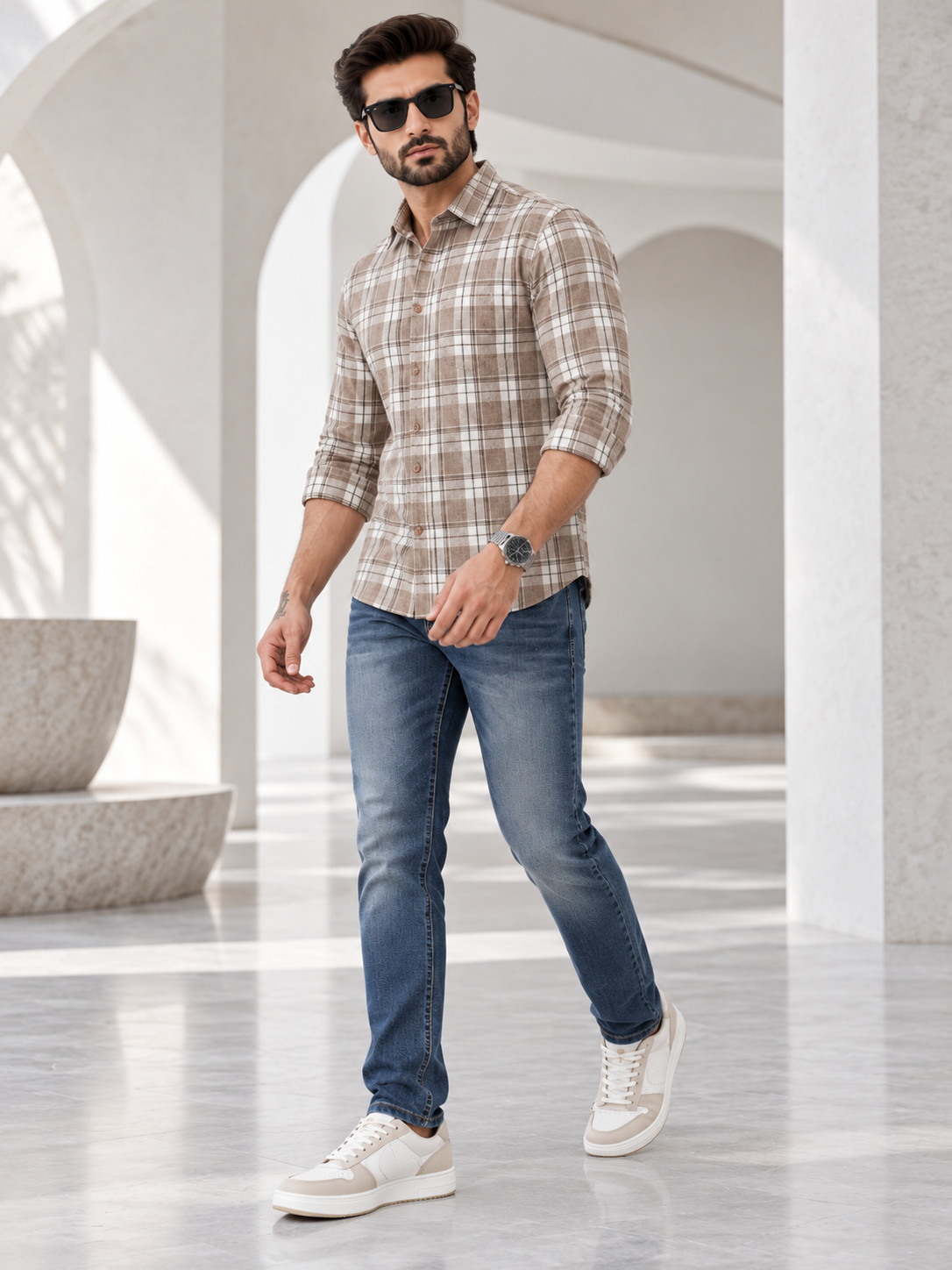 Men’s Stylish Casual Check Shirt
