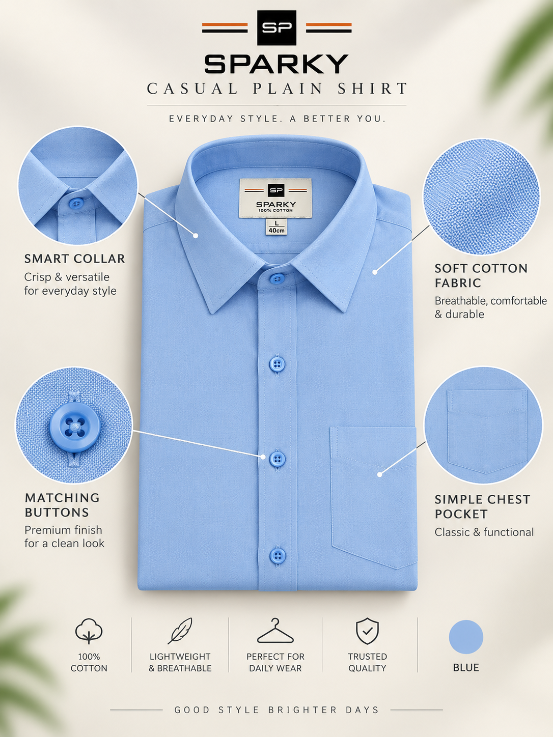 Men’s Premium Full Sleeve Plain Casual Shirt