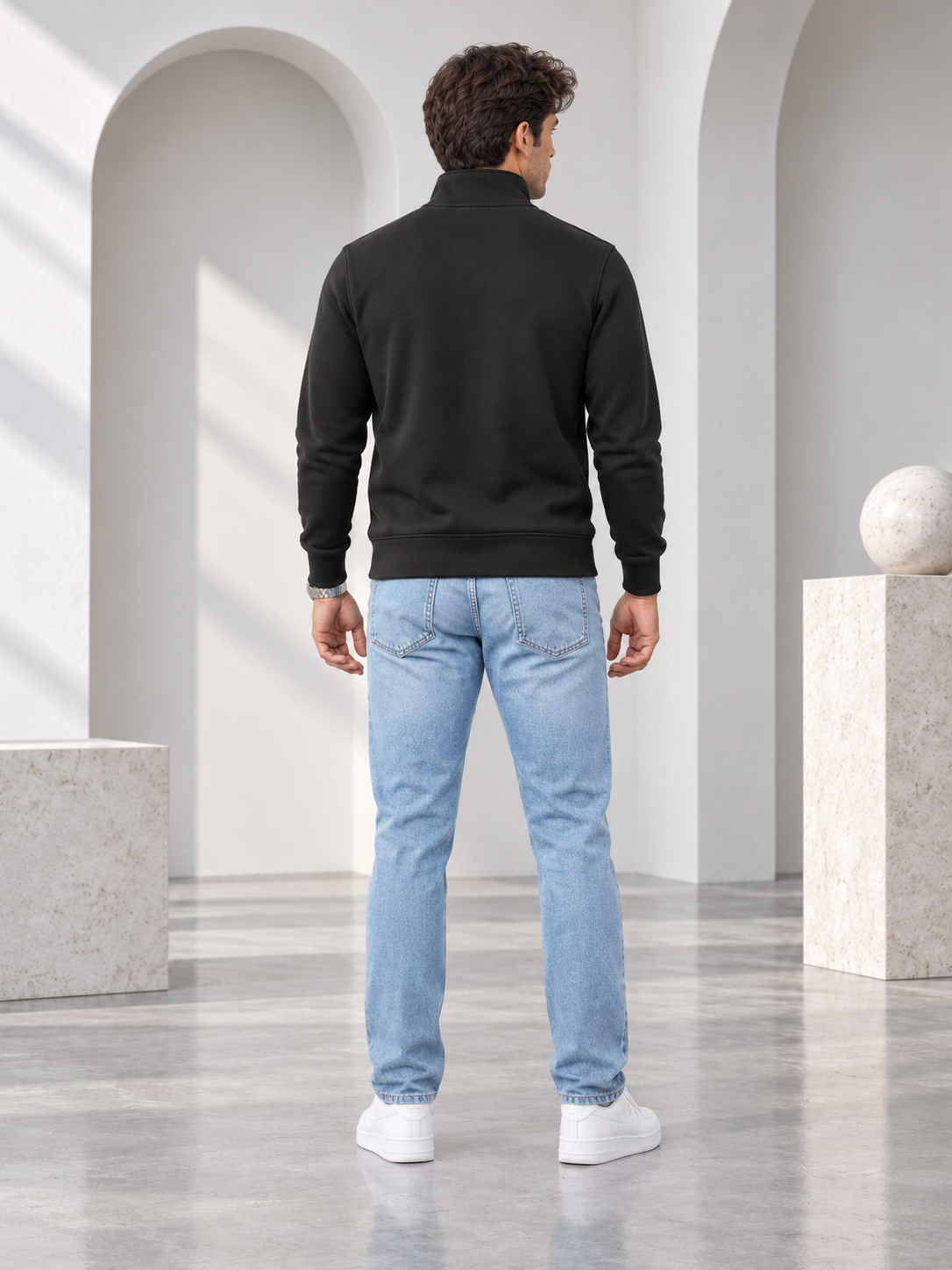 Black Colour Regular Fit  Primium Sweatshirt