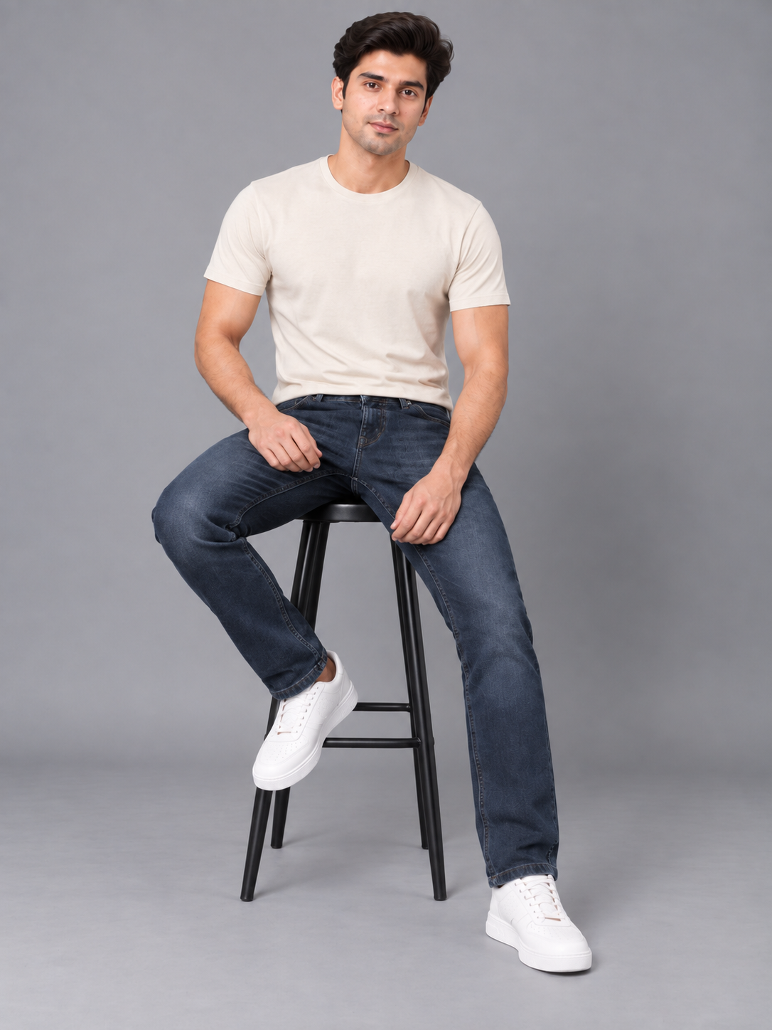 Men’s Premium Dark Blue colour Regular Fit Denim Jeans