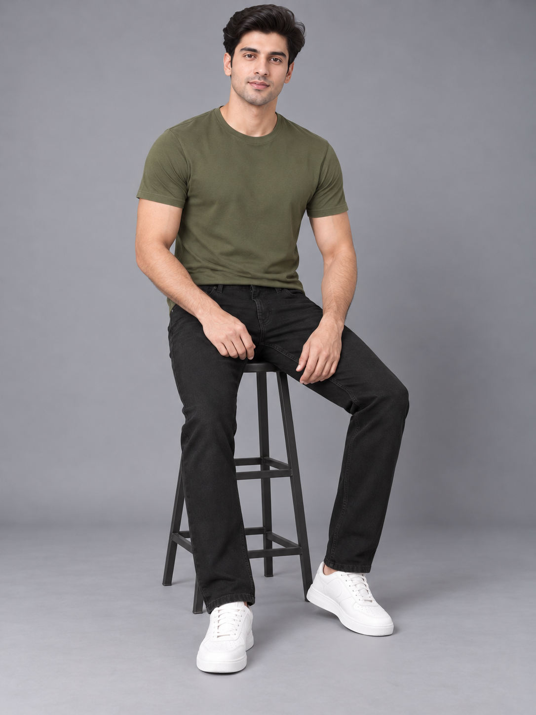 Men’s Premium Black colour Regular Fit Denim Jeans