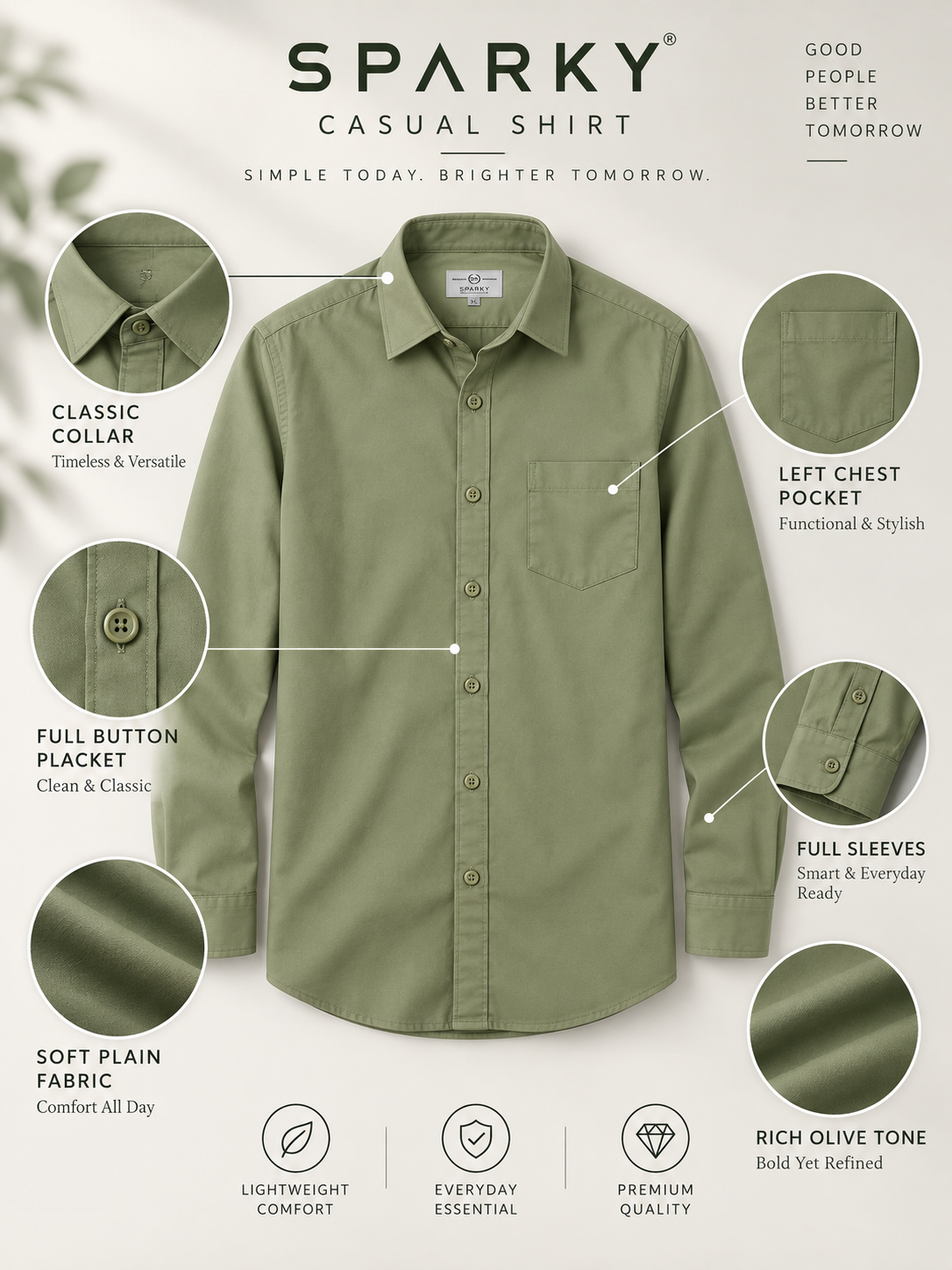 Men’s Premium Olive Shirt