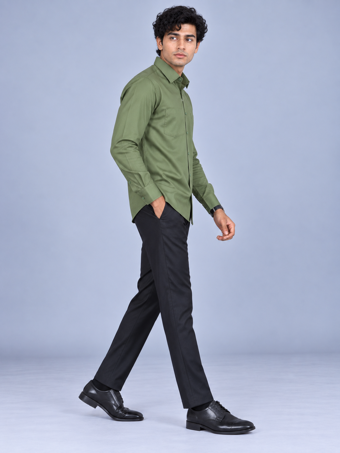 Men Premium Casual Plain Full Sleeve Shirt