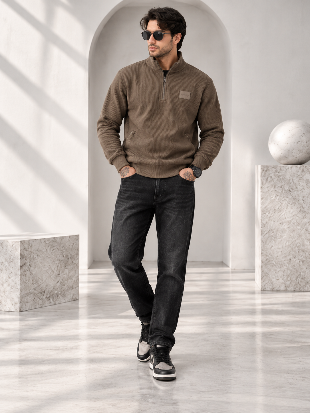 Brown Colour Regular Fit  Primium Sweatshirt