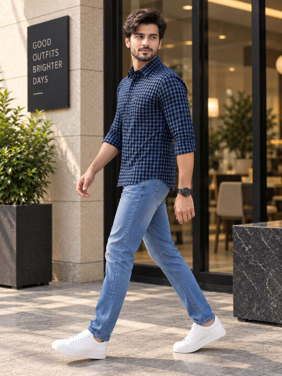 Men’s Premium Checked Casual Shirt