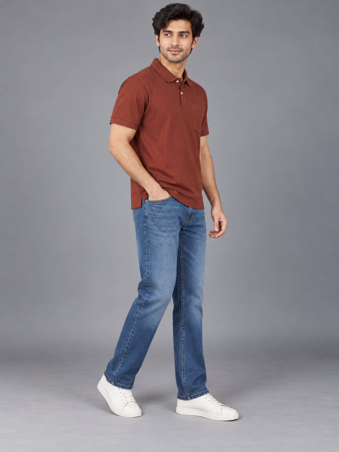 Men Mehroon Colour Premium Solid Polo T-Shirt