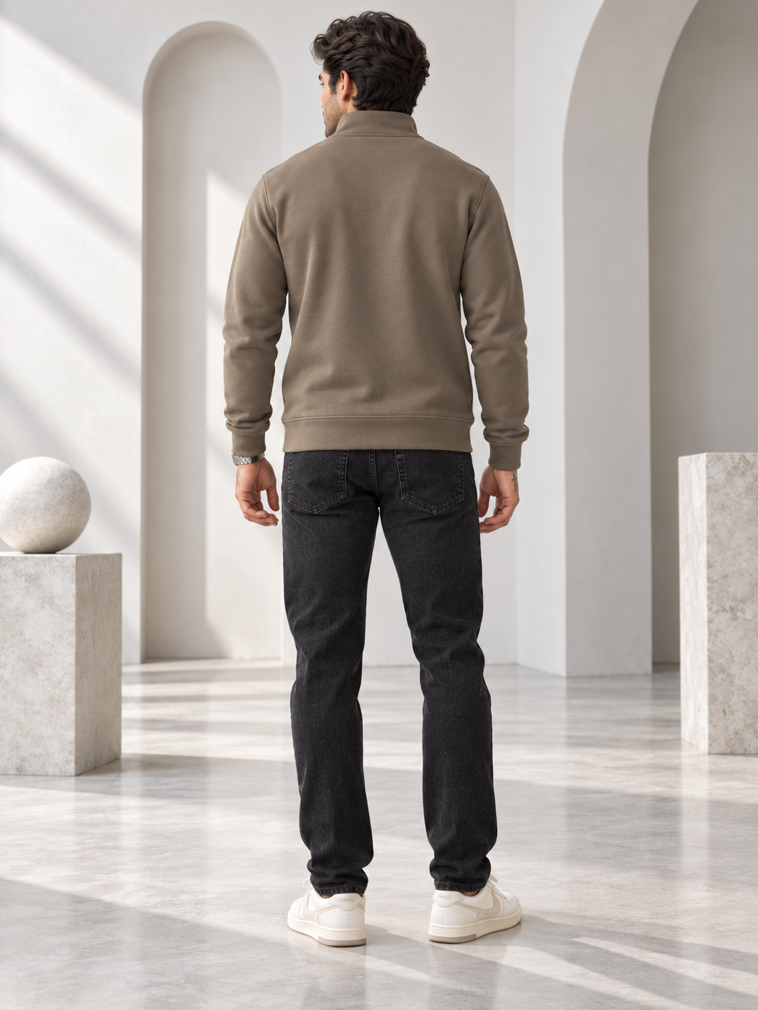 Grey Colour Regular Fit  Primium Sweatshirt