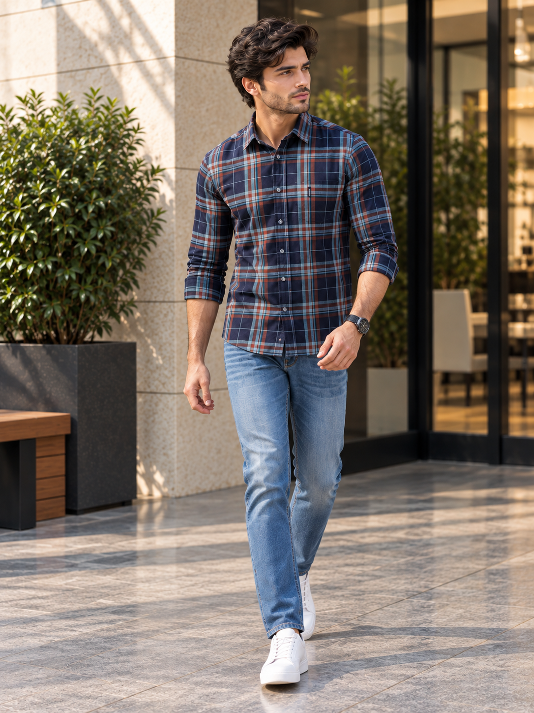 Men’s Premium Checked Full Sleeve Casual Shirt