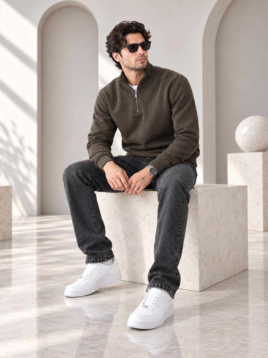 Brown Colour Regular Fit  Primium Sweatshirt