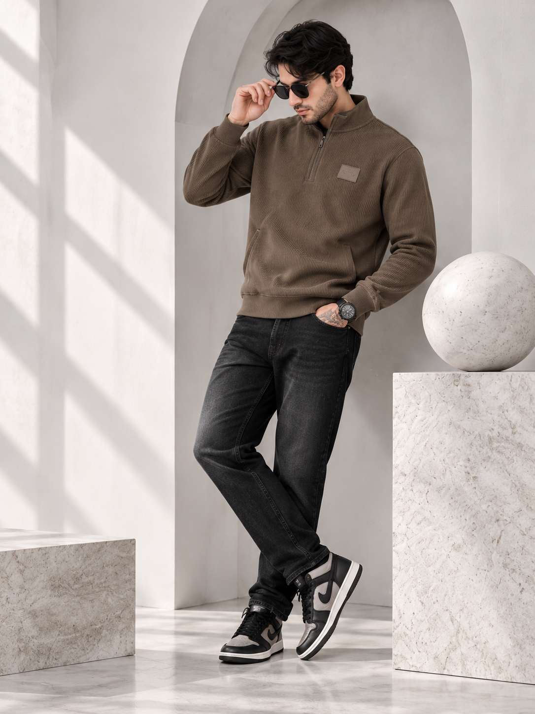 Brown Colour Regular Fit  Primium Sweatshirt