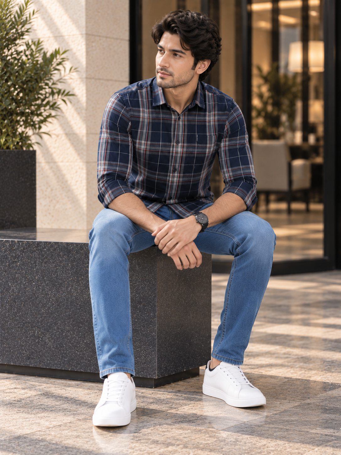 Men’s Premium Checked Full Sleeve Casual Shirt