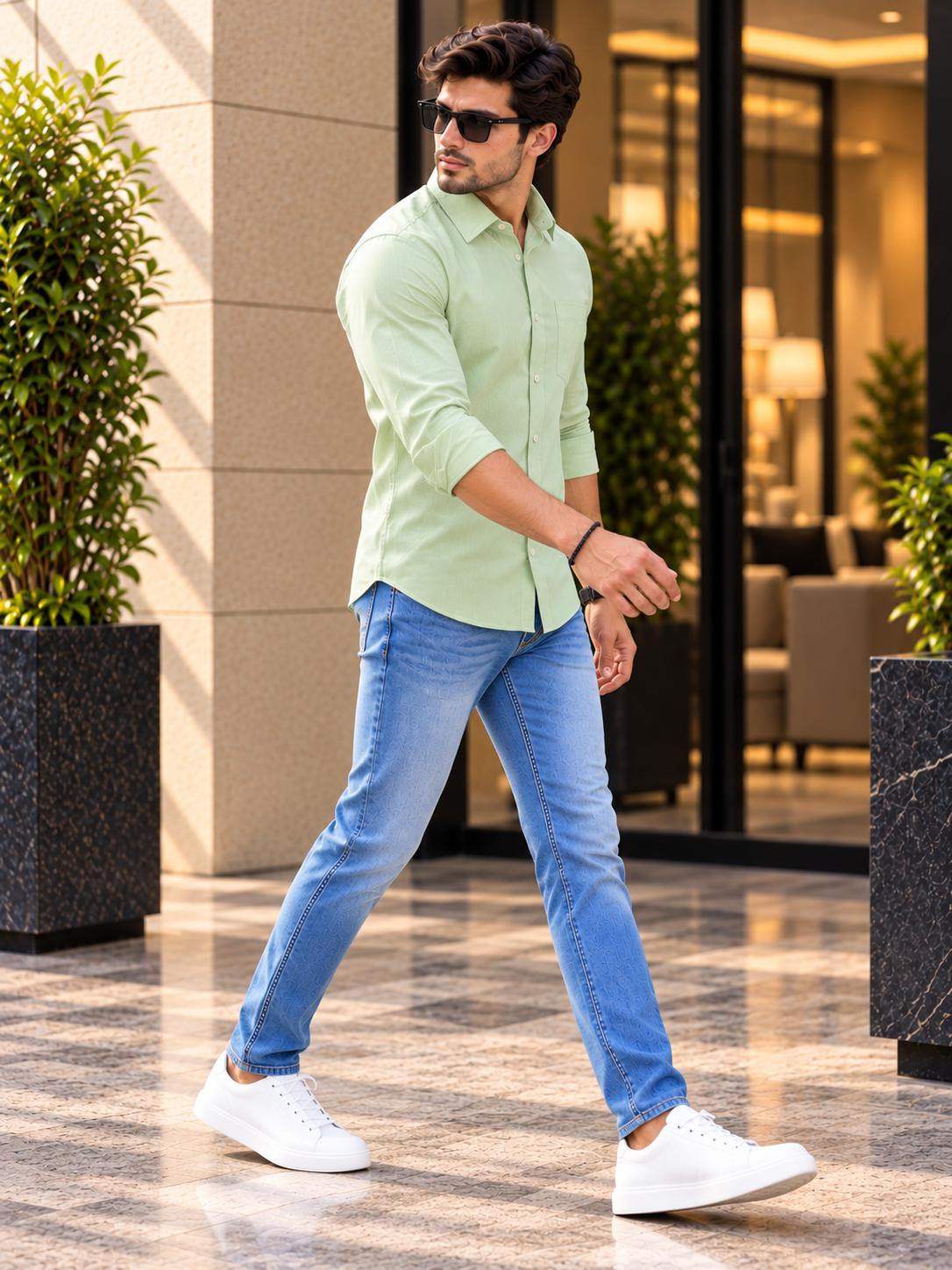 Men’s Stylish Plain Casual Shirt