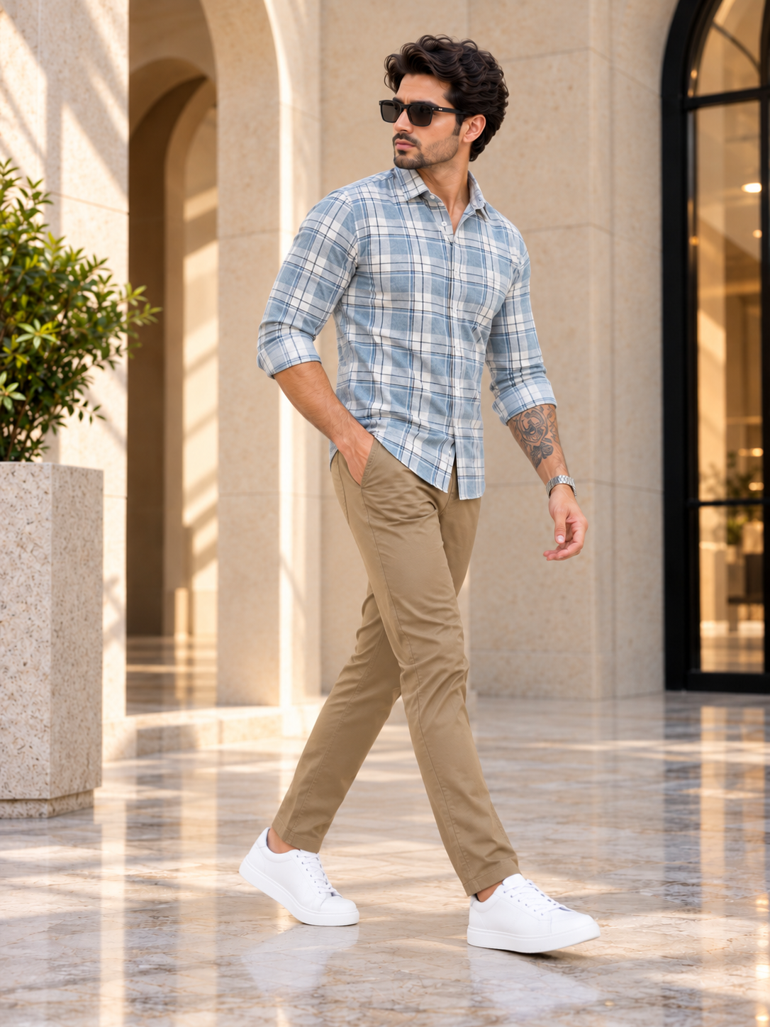 Men’s Stylish Casual Check Shirt
