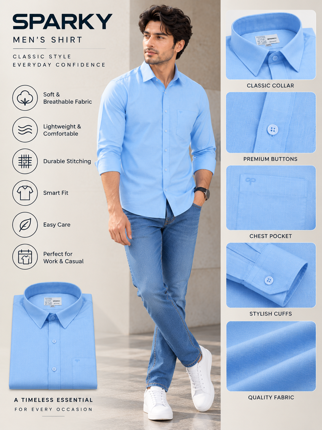 Men's Primium Sky Shirt