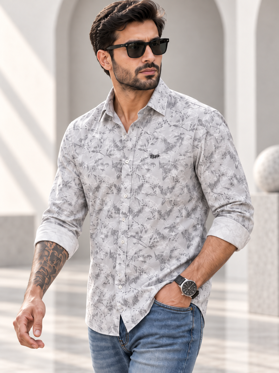 Men’s Premium Full Sleeve Printed Casual Shirt