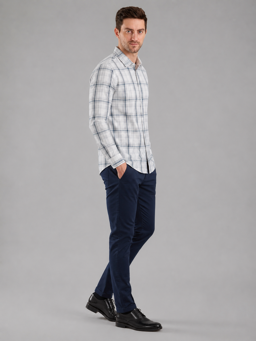 Men Premium Casual Check Shirt Full Sleeve Regular Fit