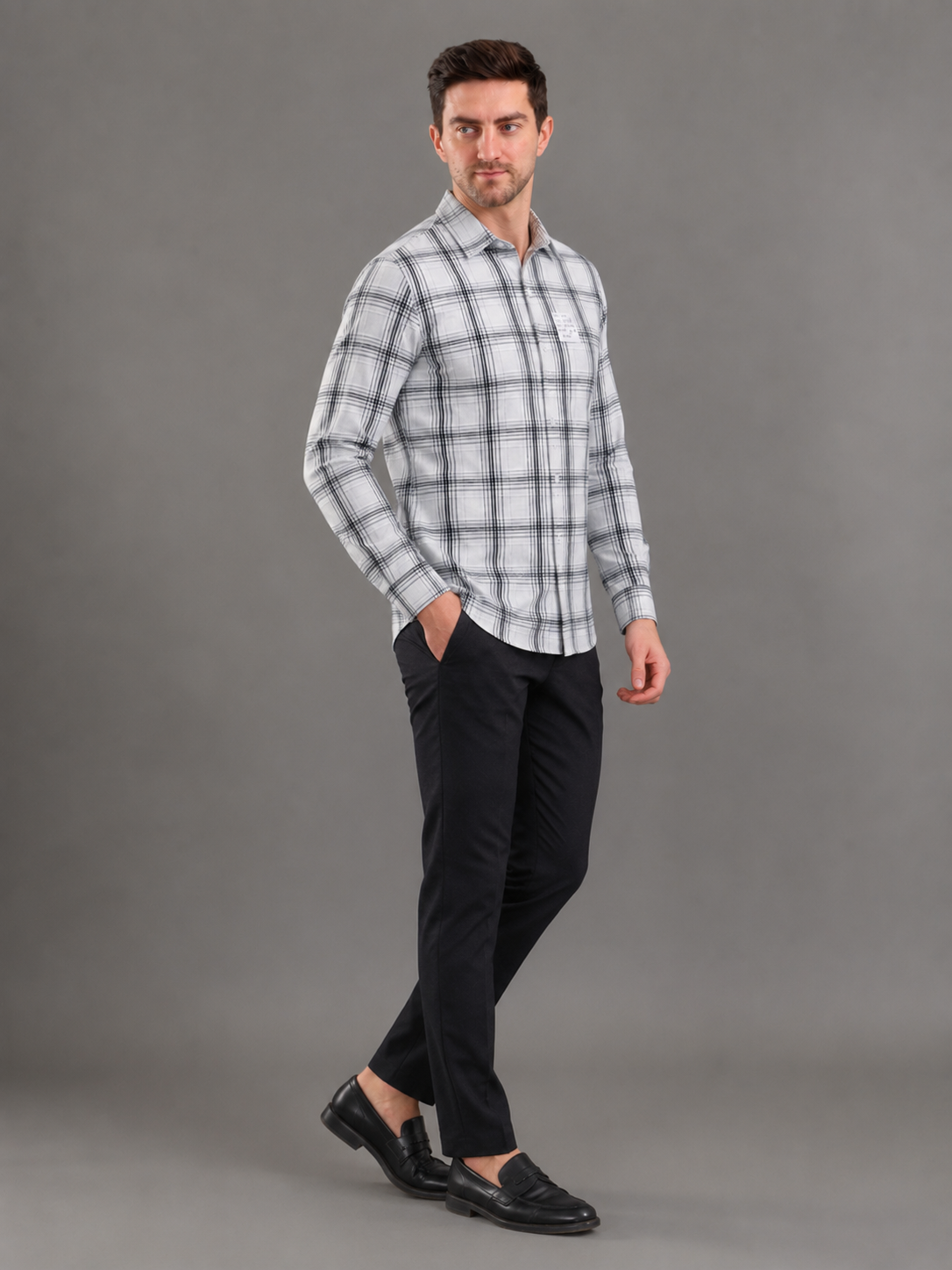 Men Premium Casual Check Shirt Full Sleeve Regular Fit