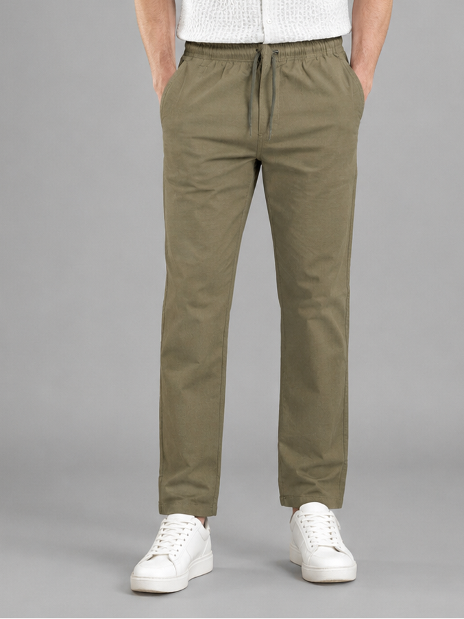 Men Mint Green Color Solid Primium lower