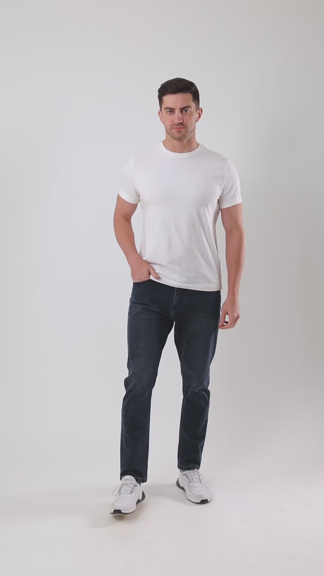 Men Dark Blue Narrow Fit Denim