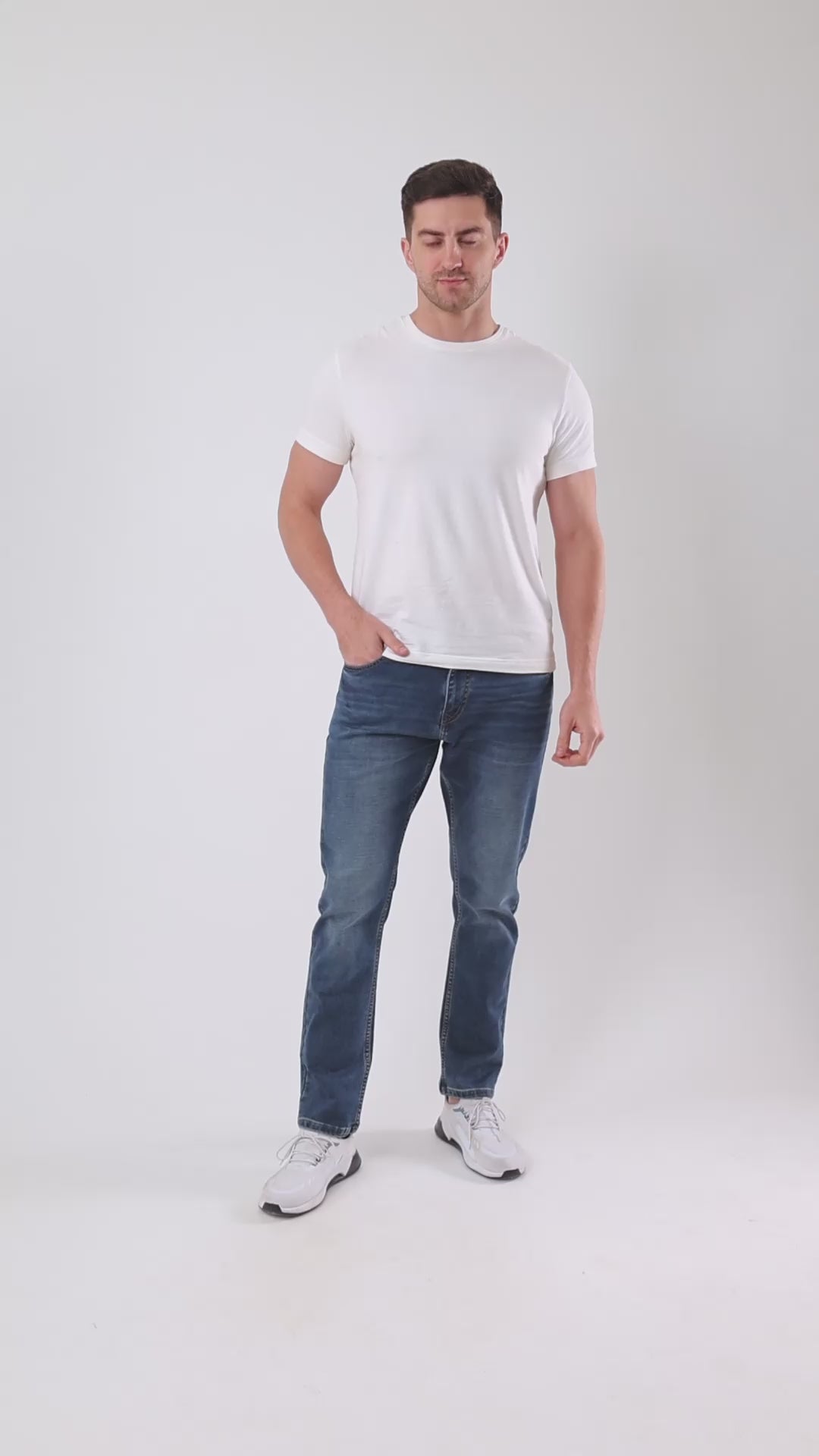 Men Dark Blue Narrow Fit Denim